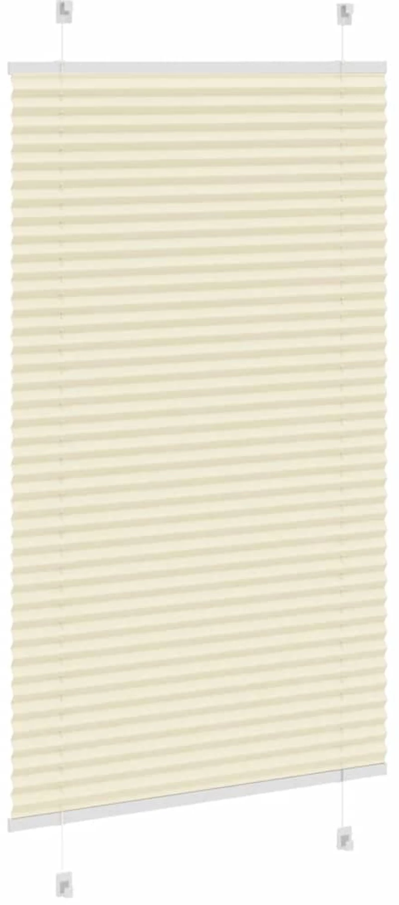 vidaXL Πλισέ περσίδα Κρέμα 75x150 cm Πλάτος υφάσματος 74,4 cm
