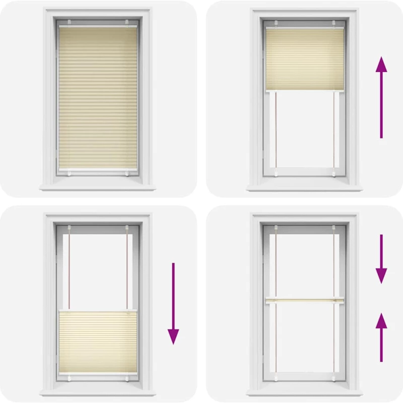 vidaXL Πλισέ περσίδα Κρέμα 75x150 cm Πλάτος υφάσματος 74,4 cm