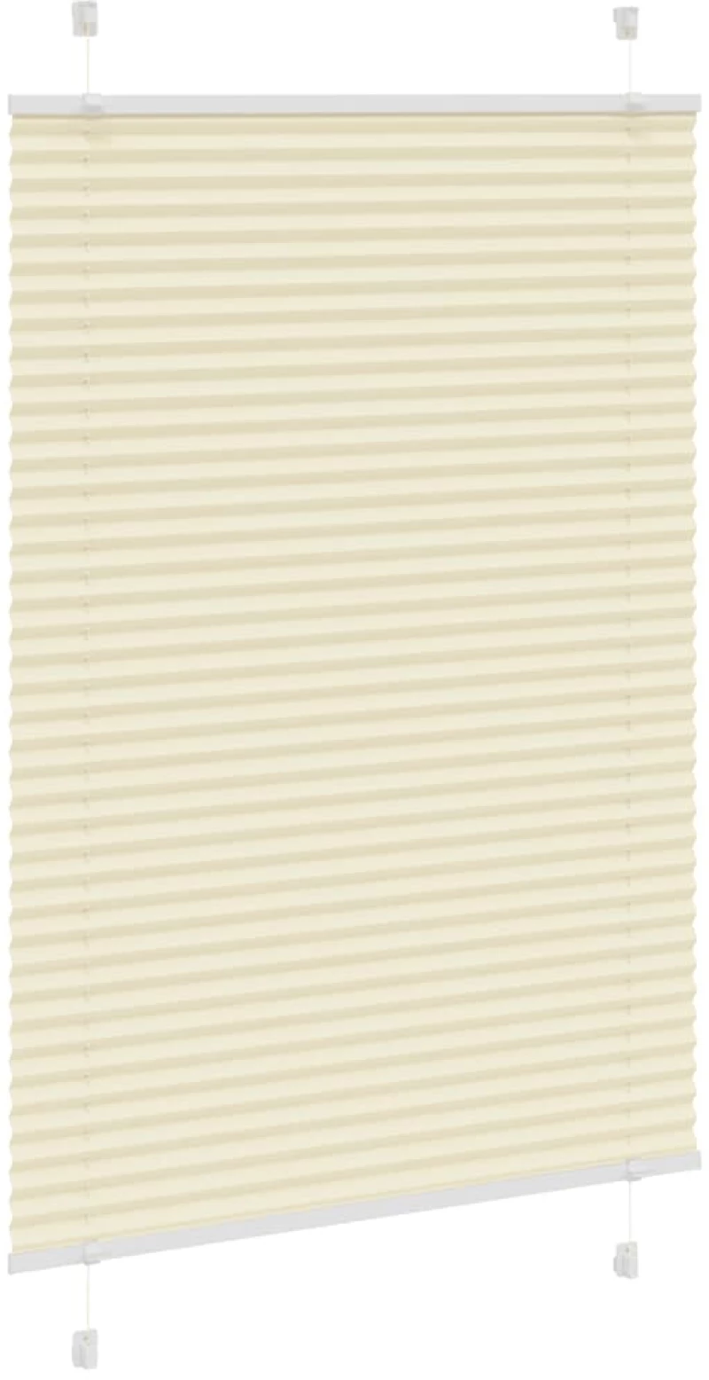 vidaXL Πλισέ περσίδα Κρέμα 85x150 cm Πλάτος υφάσματος 84,4 cm