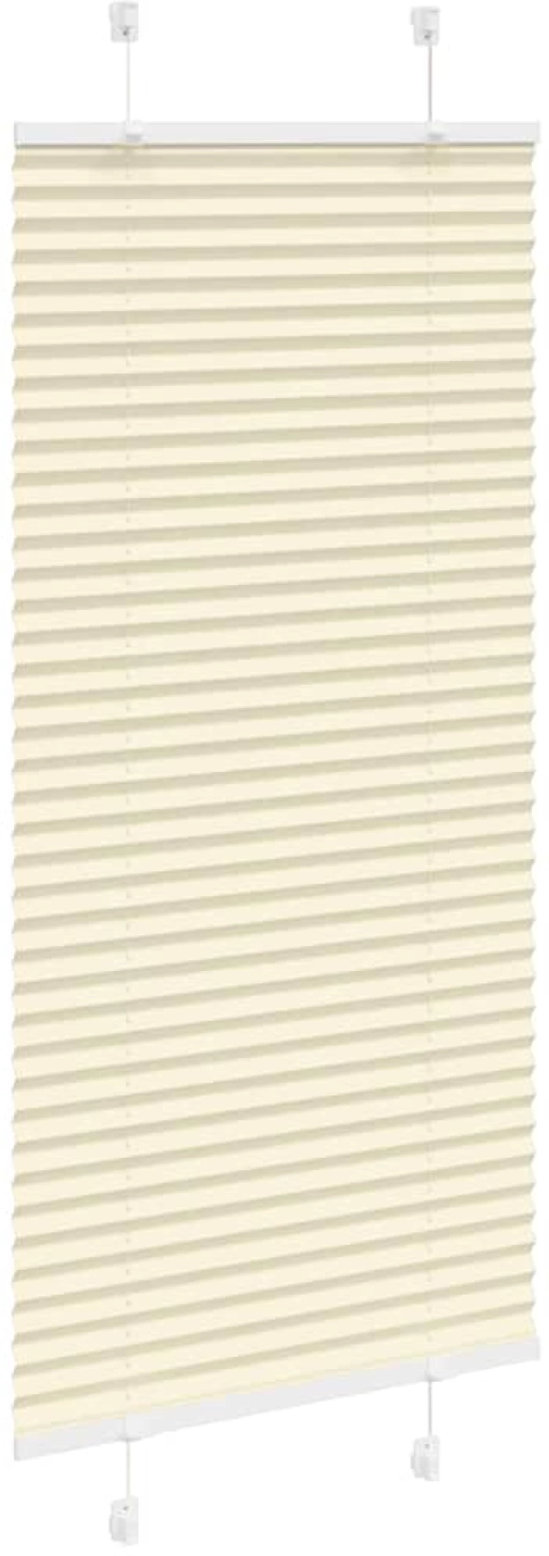 vidaXL Πλισέ περσίδα Κρέμα 60x100 cm Πλάτος υφάσματος 59,4 cm
