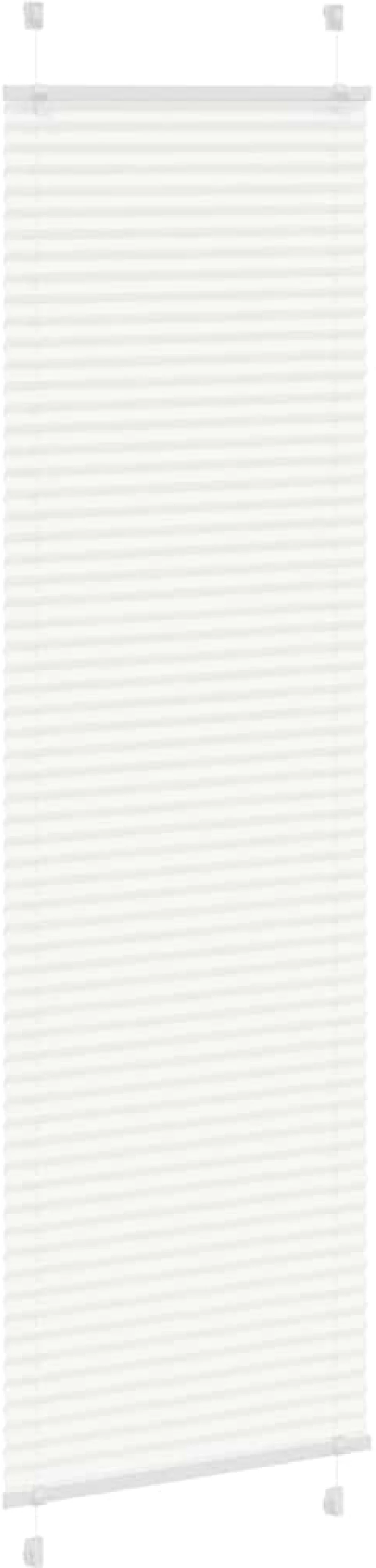 vidaXL Πλισέ περσίδα Λευκό 60x200 cm Πλάτος υφάσματος 59,4 cm
