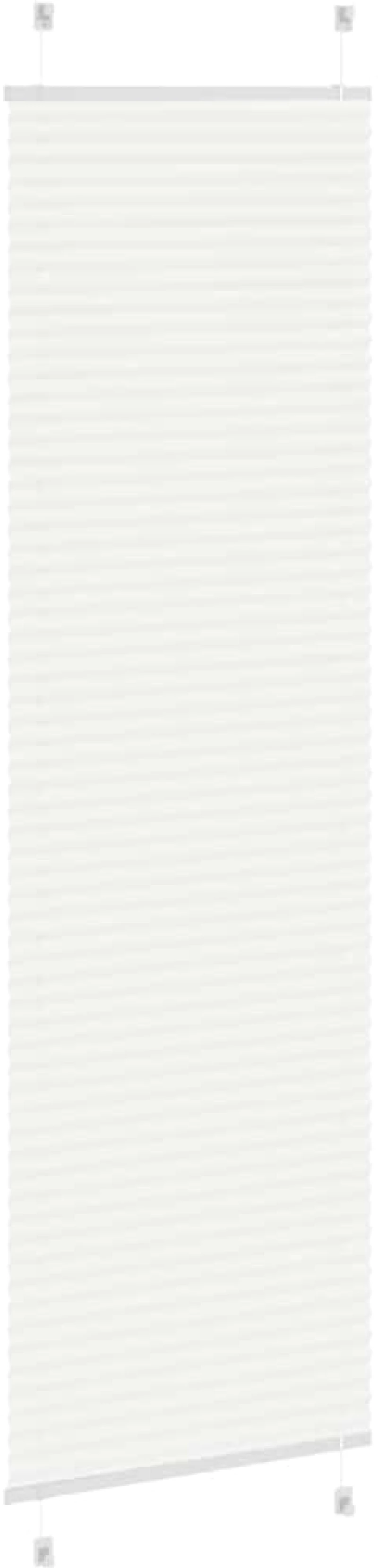 vidaXL Πλισέ περσίδα Λευκό 60x200 cm Πλάτος υφάσματος 59,4 cm