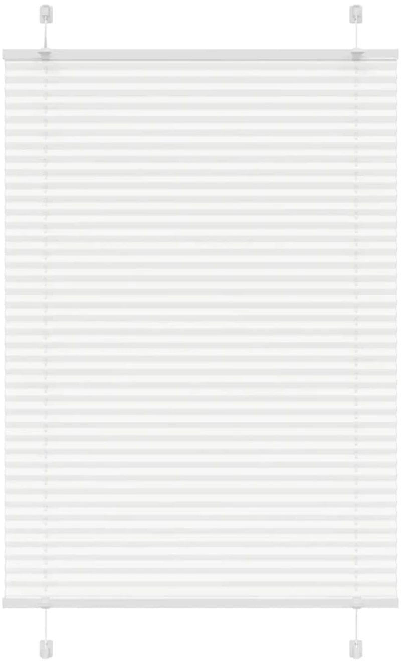 vidaXL Πλισέ περσίδα Λευκό 100x150 cm Πλάτος υφάσματος 99,4 cm
