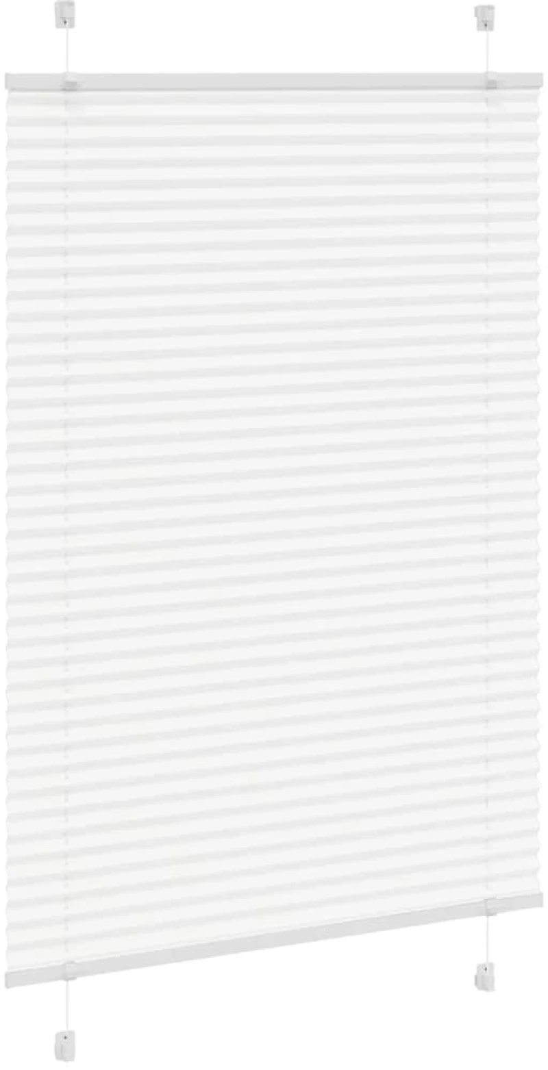 vidaXL Πλισέ περσίδα Λευκό 100x150 cm Πλάτος υφάσματος 99,4 cm