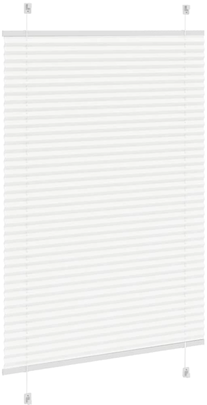 vidaXL Πλισέ περσίδα Λευκό 100x150 cm Πλάτος υφάσματος 99,4 cm