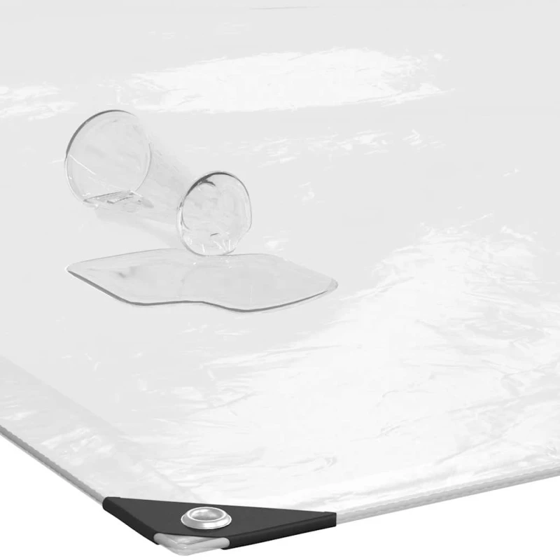 vidaXL Σαφής μουσαμάς με οπές 3x12 m πολυαιθυλένιο