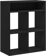 vidaXL Βιβλιοθήκη με 5 Ράφια Μαύρη 66x31x80 εκ. Επεξεργασμένο Ξύλο