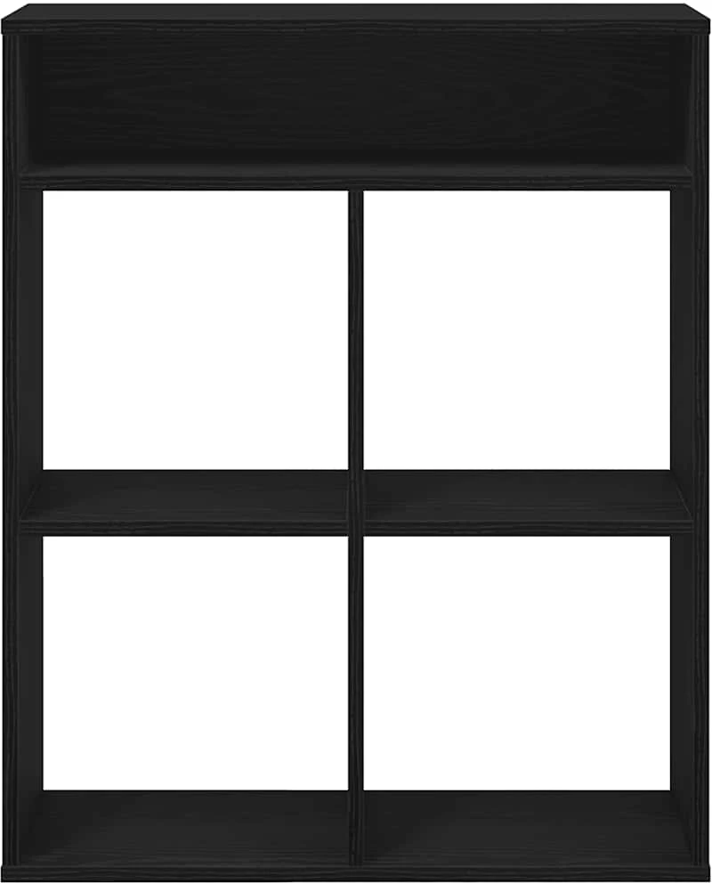 vidaXL Βιβλιοθήκη με 5 Ράφια Μαύρη 66x31x80 εκ. Επεξεργασμένο Ξύλο