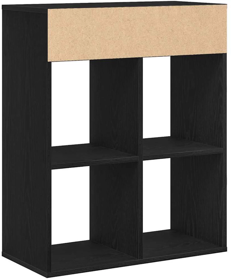 vidaXL Βιβλιοθήκη με 5 Ράφια Μαύρη 66x31x80 εκ. Επεξεργασμένο Ξύλο