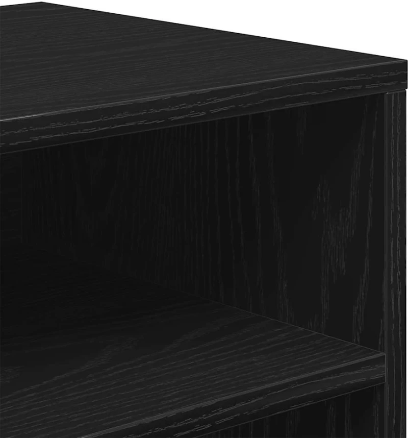 vidaXL Βιβλιοθήκη με 5 Ράφια Μαύρη 66x31x80 εκ. Επεξεργασμένο Ξύλο