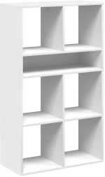 vidaXL Βιβλιοθήκη με 5 Ράφια Λευκή 66x31x112 εκ. Επεξεργασμένο Ξύλο