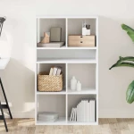 vidaXL Βιβλιοθήκη με 5 Ράφια Λευκή 66x31x112 εκ. Επεξεργασμένο Ξύλο