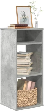 vidaXL Βιβλιοθήκη Γκρι του Σκυροδέματος 34x31x80 εκ. Επεξ. Ξύλο