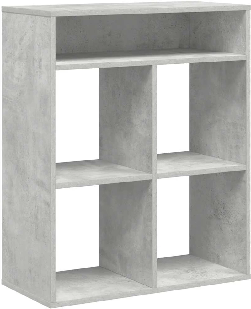 vidaXL Βιβλιοθήκη Γκρι Σκυροδέματος 66x31x80 εκ. από Επεξεργ. Ξύλο
