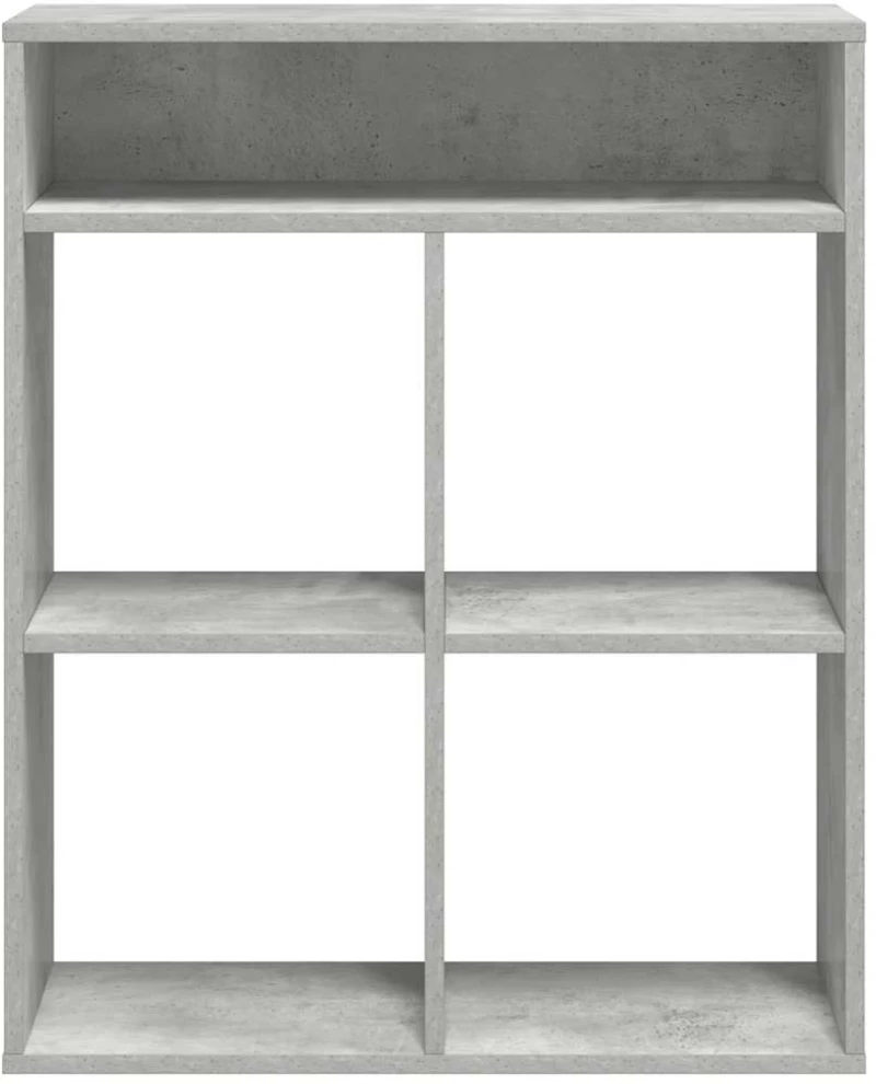 vidaXL Βιβλιοθήκη Γκρι Σκυροδέματος 66x31x80 εκ. από Επεξεργ. Ξύλο