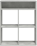 vidaXL Βιβλιοθήκη Γκρι Σκυροδέματος 66x31x80 εκ. από Επεξεργ. Ξύλο