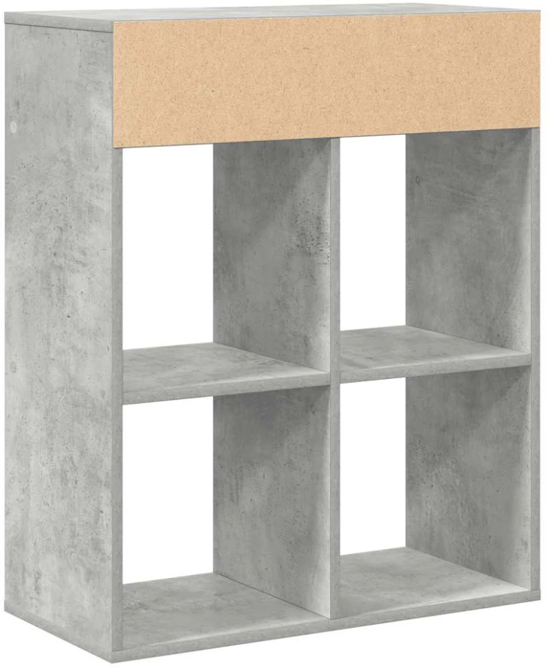 vidaXL Βιβλιοθήκη Γκρι Σκυροδέματος 66x31x80 εκ. από Επεξεργ. Ξύλο