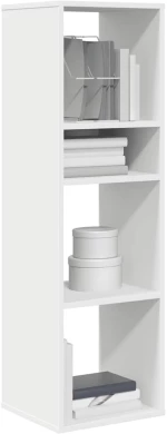 vidaXL Βιβλιοθήκη με 5 Ράφια Λευκή 34x31x112 εκ. Επεξεργασμένο Ξύλο