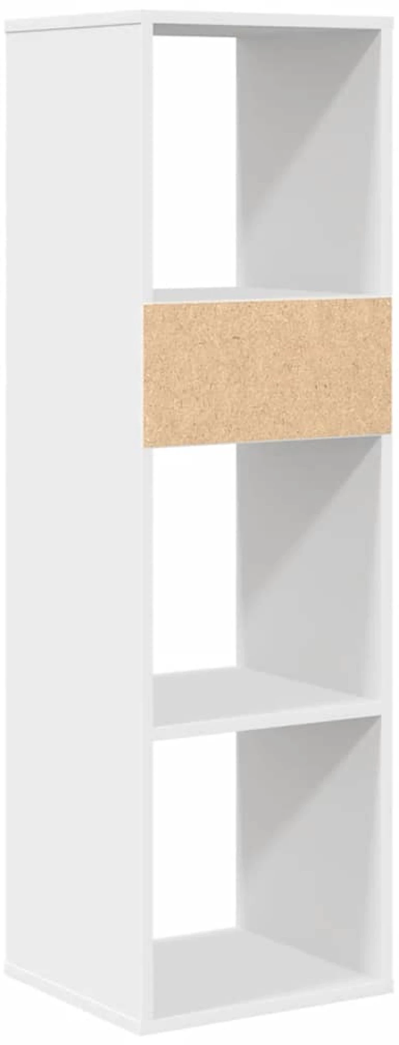 vidaXL Βιβλιοθήκη με 5 Ράφια Λευκή 34x31x112 εκ. Επεξεργασμένο Ξύλο