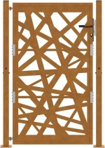 vidaXL Πύλη κήπου 105x155 cm από καιρικό χάλυβα Light Design