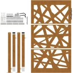 vidaXL Πύλη κήπου 105x155 cm από καιρικό χάλυβα Light Design