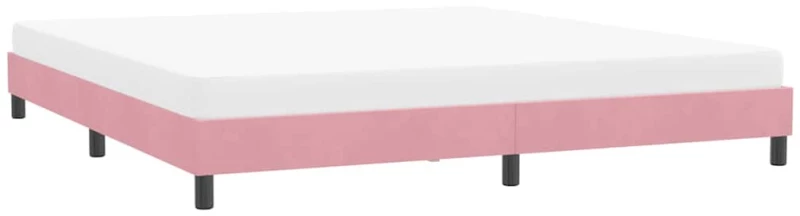 vidaXL Πλαίσιο κρεβατιού χωρίς στρώμα ροζ 180x220 cm Βελούδινο