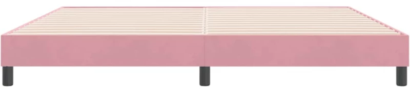 vidaXL Πλαίσιο κρεβατιού χωρίς στρώμα ροζ 180x220 cm Βελούδινο