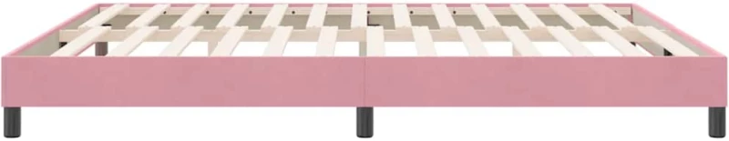 vidaXL Πλαίσιο κρεβατιού χωρίς στρώμα ροζ 180x220 cm Βελούδινο