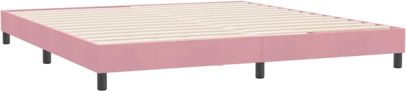 vidaXL Πλαίσιο κρεβατιού χωρίς στρώμα ροζ 180x220 cm Βελούδινο