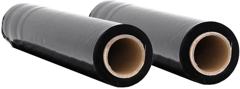 vidaXL Stretch Film 2 τεμάχια Μαύρο 17 μm 50 cm x 150 m