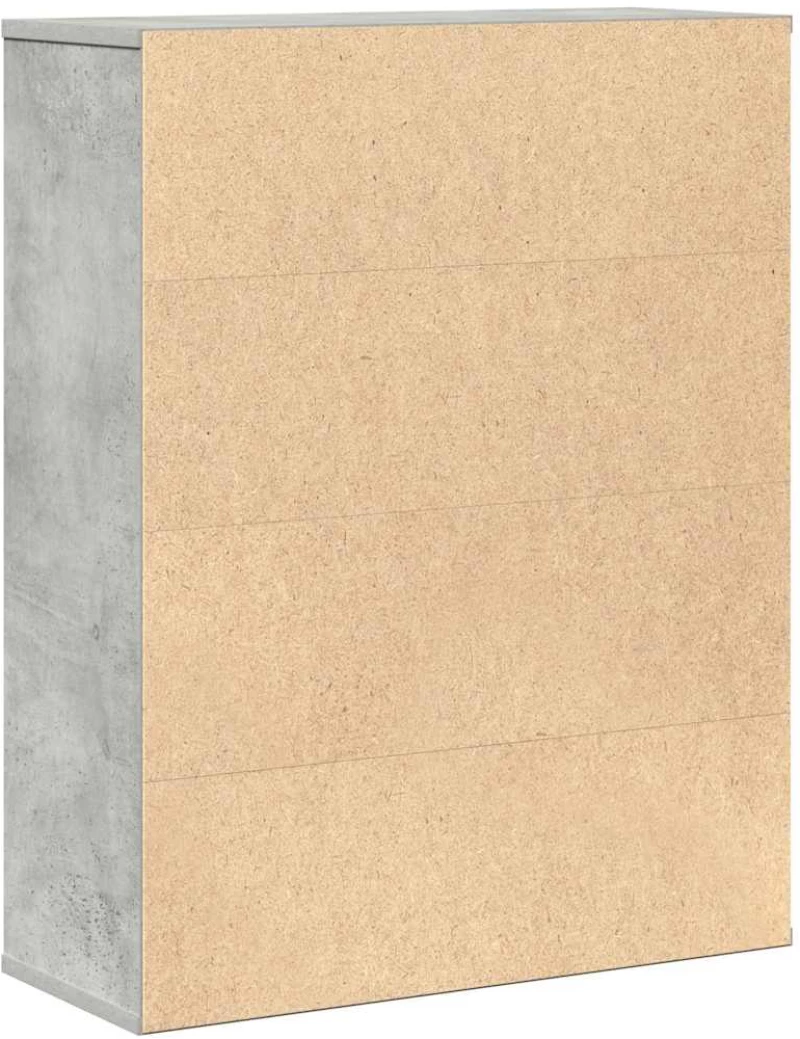 vidaXL Βιβλιοθήκη Γκρι Σκυροδέματος 60x24x76,5 εκ. Επεξεργ. Ξύλο