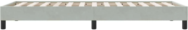 vidaXL Box Spring Κρεβάτι χωρίς στρώμα ανοιχτό γκρι 90x210cm Βελούδινο