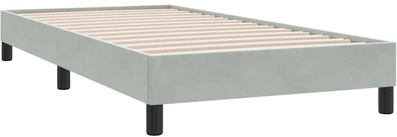 vidaXL Box Spring Κρεβάτι χωρίς στρώμα ανοιχτό γκρι 90x210cm Βελούδινο
