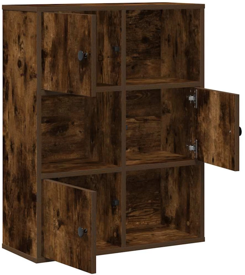 vidaXL Βιβλιοθήκη Καπνιστή Δρυς 60x24x76,5 εκ. από Επεξεργασμένο Ξύλο