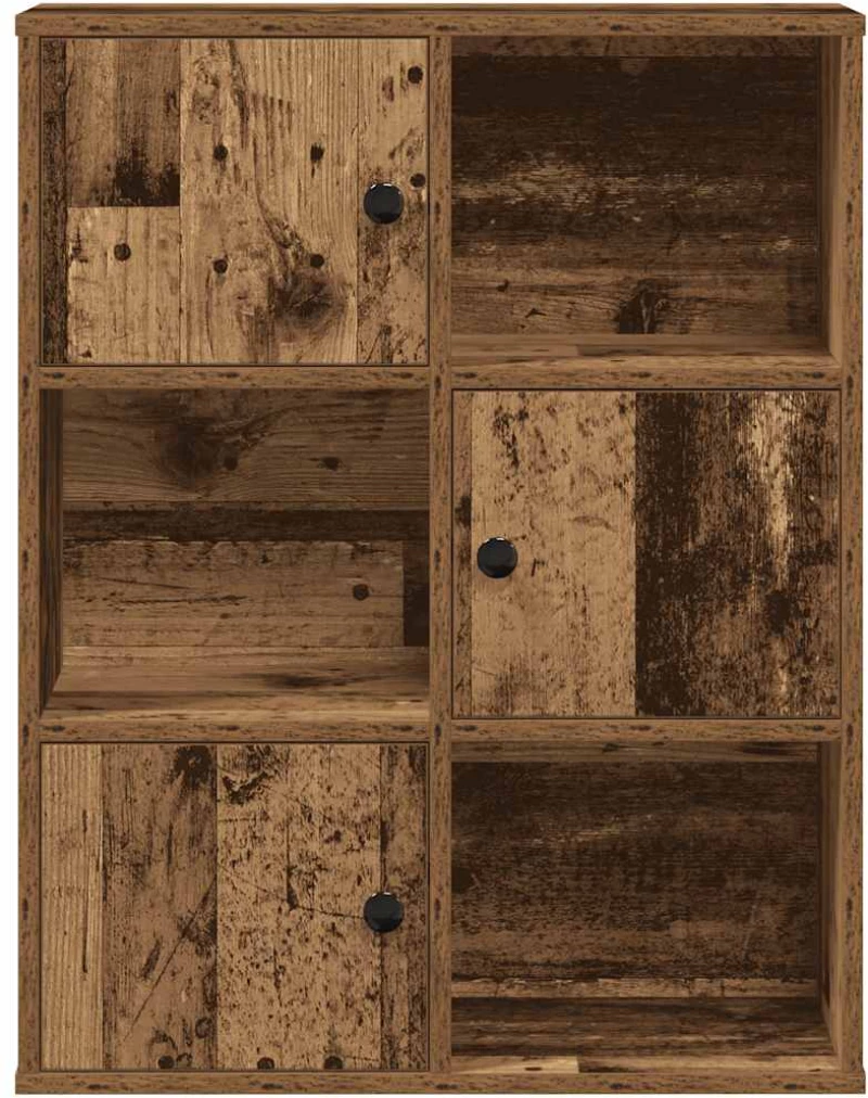 vidaXL Βιβλιοθήκη Όψη Παλαιού Ξύλου 60x24x76,5 εκ. Επεξεργασμένο Ξύλο