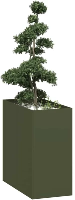 vidaXL Ζαρντινιέρα Λαδί 40x80x80 εκ. από Χάλυβα