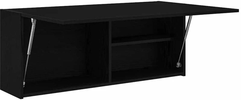 vidaXL ντουλάπι τοίχου μπάνιου μαύρο 100x25x40 cm κατασκευασμένο ξύλο
