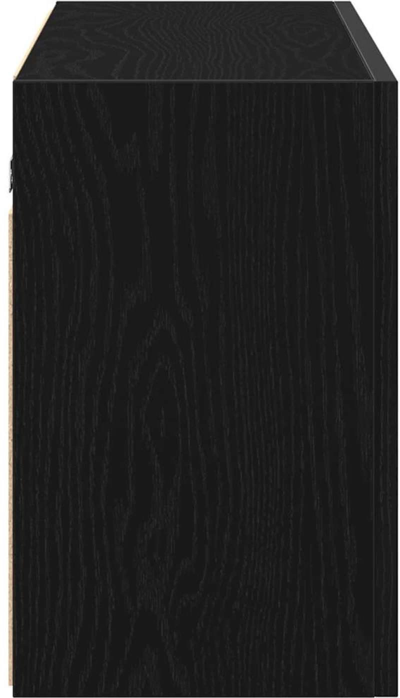 vidaXL ντουλάπι τοίχου μπάνιου μαύρο 100x25x40 cm κατασκευασμένο ξύλο