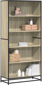 vidaXL Βιβλιοθήκη Sonoma Oak 80,5x35x170,5 cm Ξύλινη κατασκευή