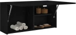 vidaXL ντουλάπι τοίχου μπάνιου μαύρο 80x25x40 cm κατασκευασμένο ξύλο
