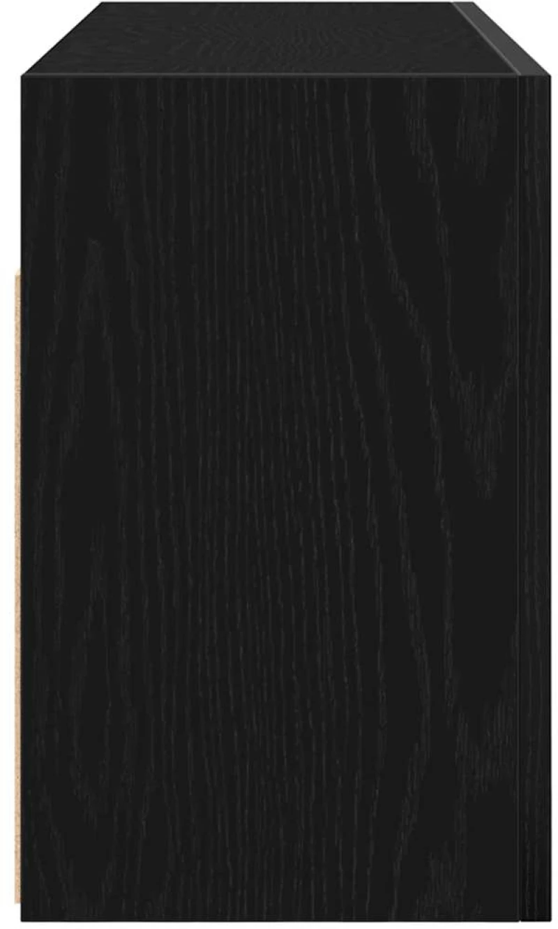 vidaXL ντουλάπι τοίχου μπάνιου μαύρο 80x25x40 cm κατασκευασμένο ξύλο