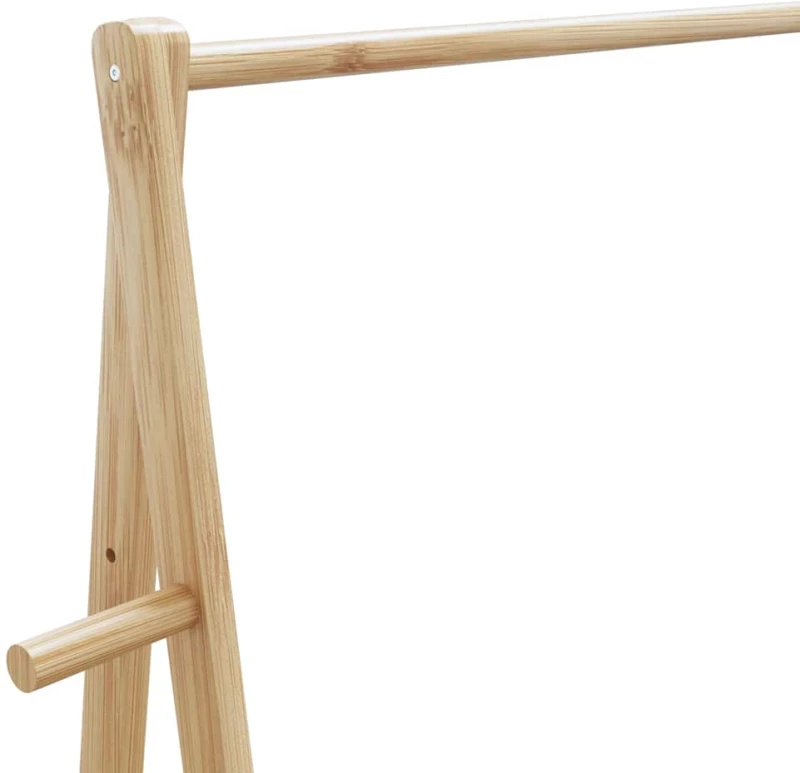 vidaXL Ράφι ρούχων με ράφια και ρόδες 96x45,5x155,5 cm Μπαμπού