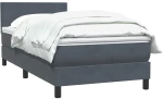 vidaXL Box Spring Κρεβάτι με στρώμα Σκούρο γκρι 80x210 εκ. Βελούδινο