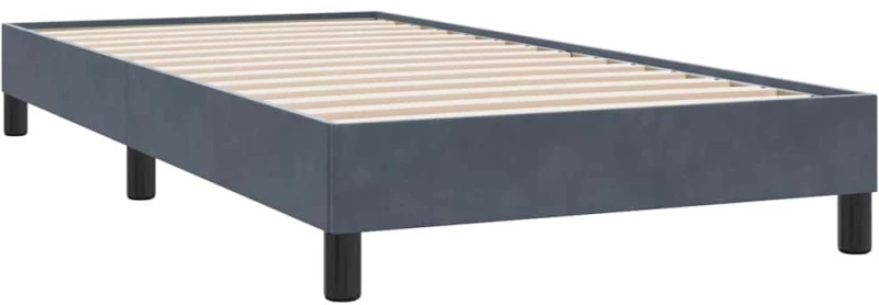 vidaXL Box Spring Κρεβάτι με στρώμα Σκούρο γκρι 80x210 εκ. Βελούδινο