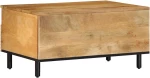 vidaXL Τραπεζάκι σαλονιού καφέ 80x54x40 cm μασίφ ξύλο Mango