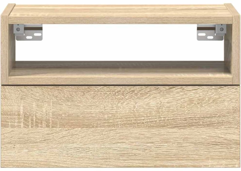vidaXL Κομοδίνα Επιτοίχια 2 τεμ. Sonoma Δρυς 45x26x28,5 εκ.