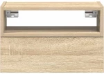 vidaXL Κομοδίνα Επιτοίχια 2 τεμ. Sonoma Δρυς 45x26x28,5 εκ.