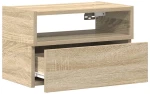 vidaXL Κομοδίνα Επιτοίχια 2 τεμ. Sonoma Δρυς 45x26x28,5 εκ.