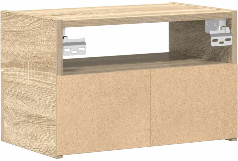 vidaXL Κομοδίνα Επιτοίχια 2 τεμ. Sonoma Δρυς 45x26x28,5 εκ.