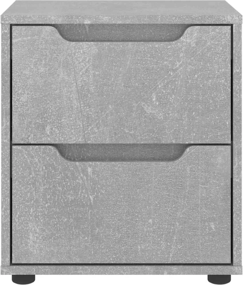 vidaXL Κομοδίνο VISNES Μπετόν Γκρι 45x40x50 cm Επεξεργασμένο ξύλο
